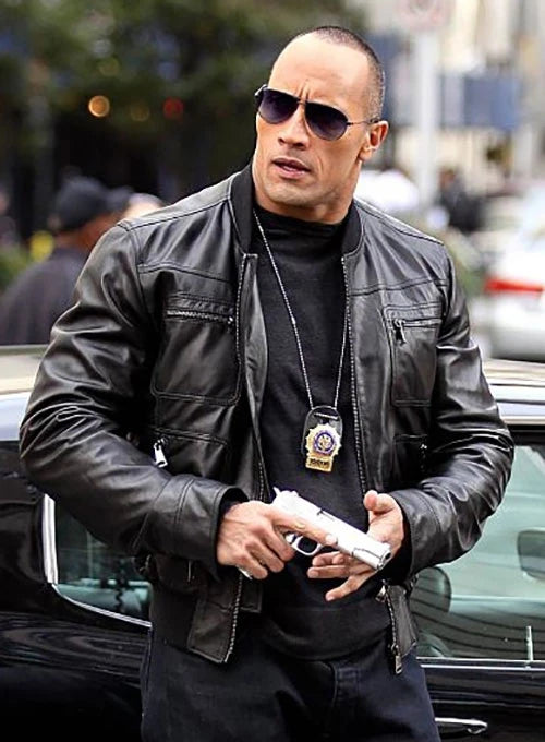 DWAYNE JOHNSON THE OTHER GUYS LEATHER JACKET DWAYNE JOHNSON THE OTHER GUYS LEATHER JACKET Max Jackets