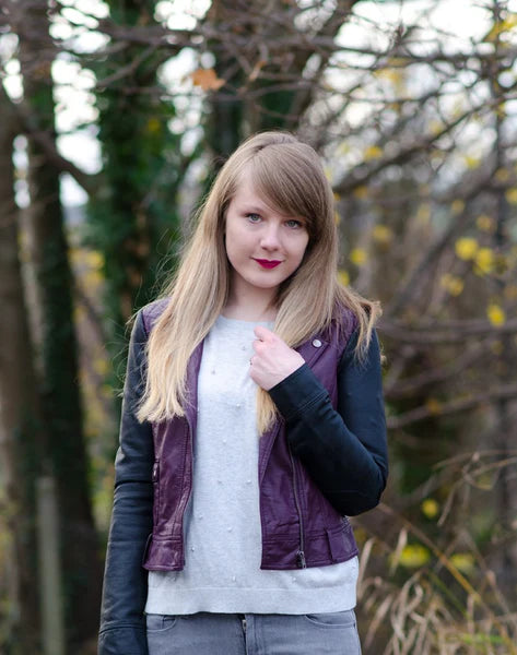 Women's Multi Color Quilted Leather Jacket | Black & Purple Combination Women's Multi Color Quilted Leather Jacket | Black & Purple Combination Max Jackets