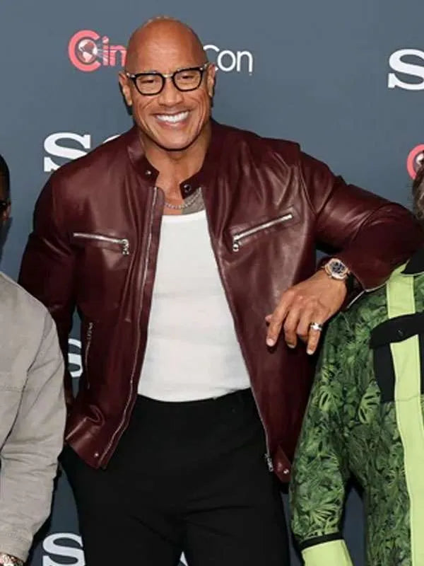 Jumanji Open World Dwayne Johnson Leather Jacket