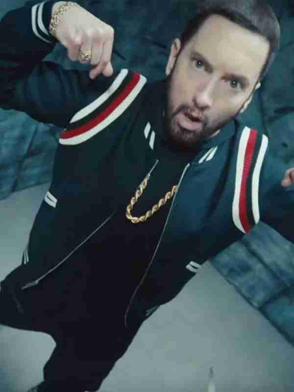 American Rapper Eminem Godzilla Varsity Bomber Jacket Rapper Eminem Bomber Jacket