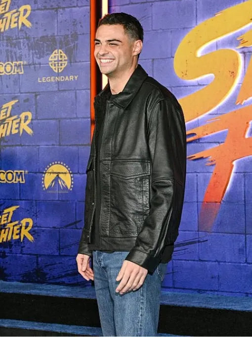 Noah Centineo Street Fighter World Premiere After Party Leather Jacket