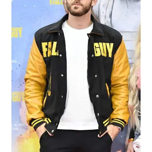 Ryan Gosling The Fall Guy Varsity Jacket Ryan Gosling The Fall Guy Varsity Jacket Max Jackets