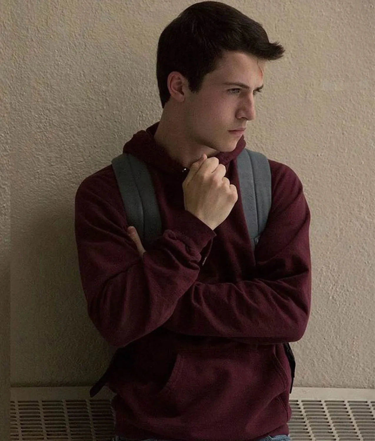 13 Reasons Why Dylan Minnette Maroon Hoodie Max Jackets