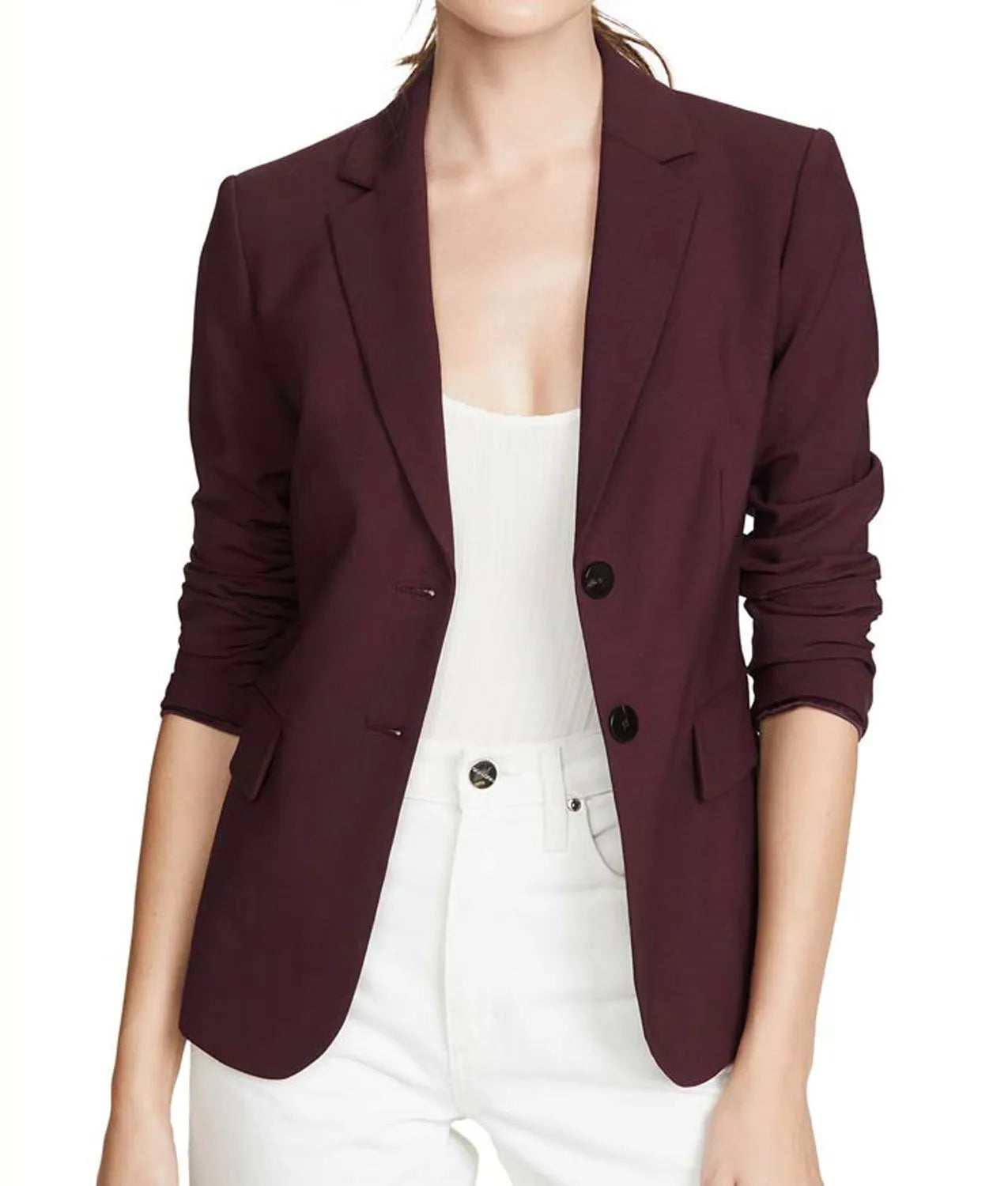 13 Reasons Why Alisha Boe Burgundy Blazer Max Jackets