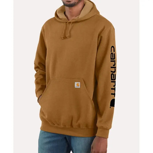 Carhartt Sleeve Logo Brown Pullover Hoodie
