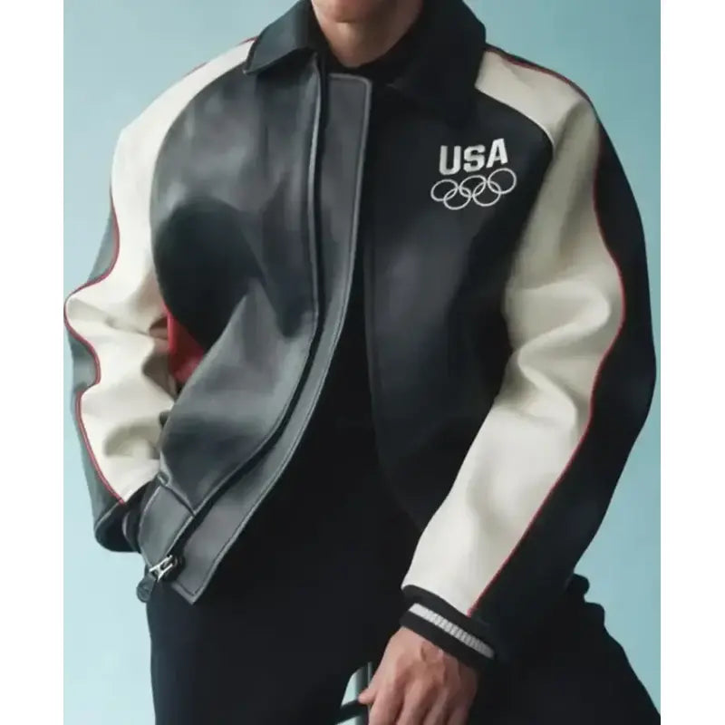 AVIREX Team USA Bomber Leather Jacket