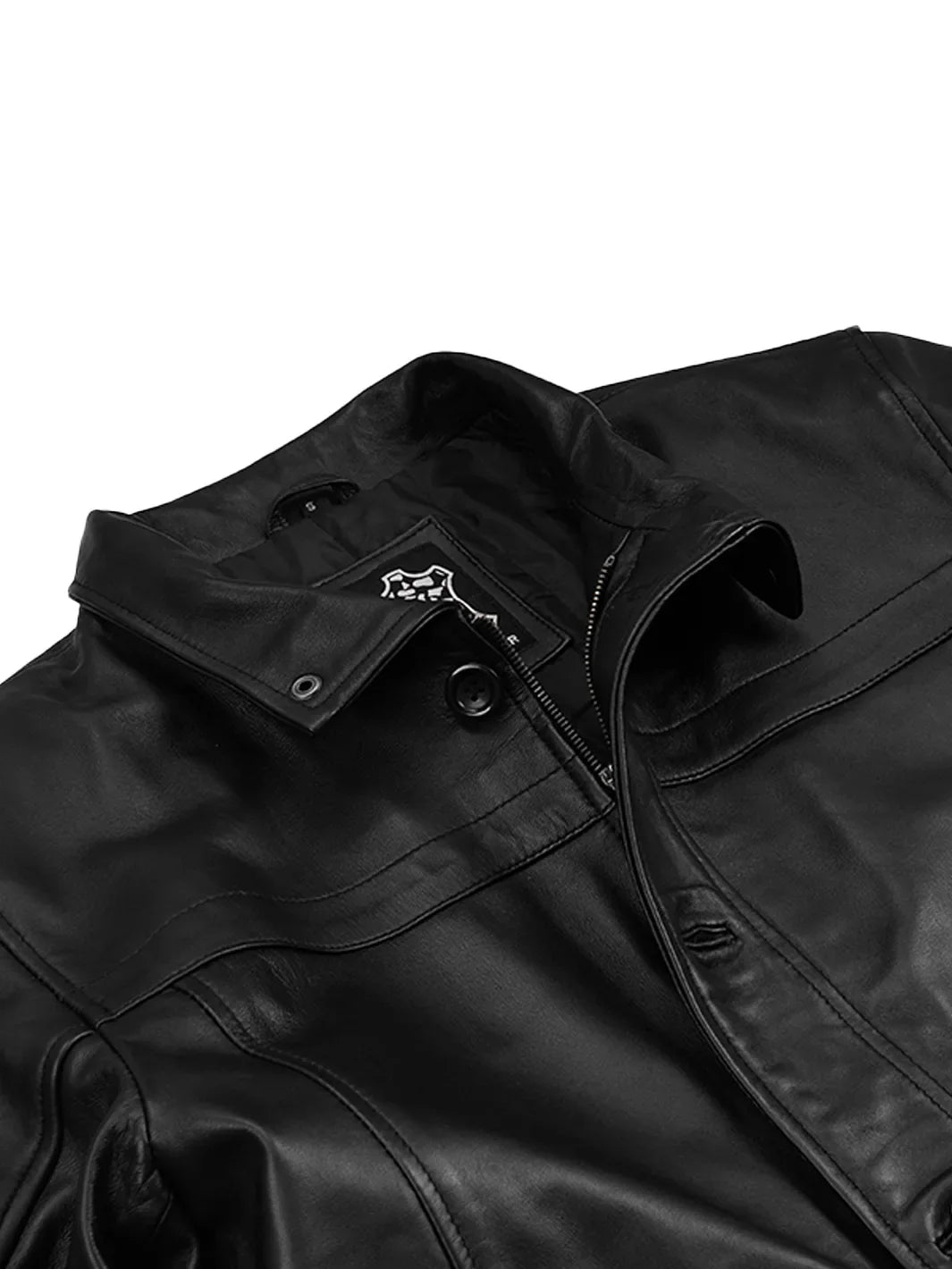 Bristol — Men's Black Lambskin 3/4 Length Car Coat