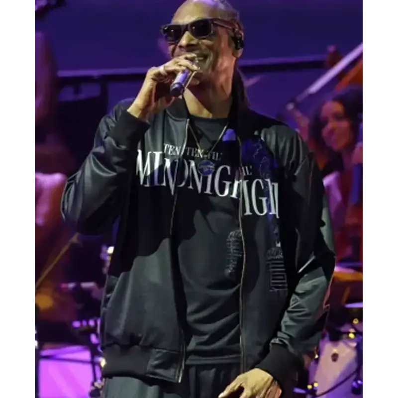 Snoop Dogg 2026 Coachella Black Satin Jacket