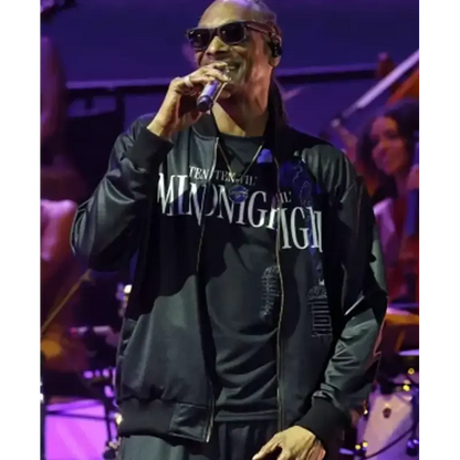 Snoop Dogg 2026 Coachella Black Satin Jacket