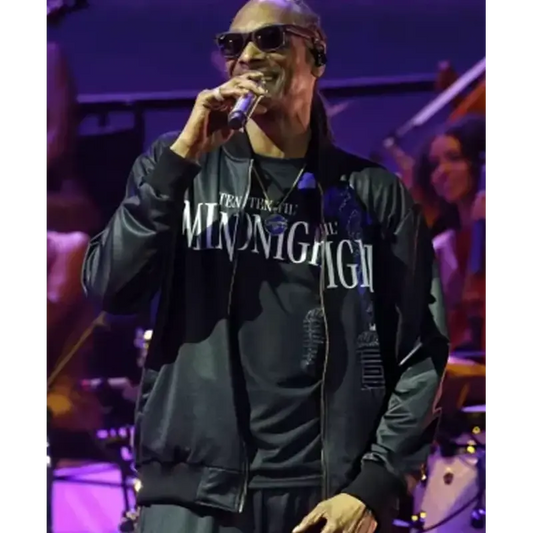 Snoop Dogg 2026 Coachella Black Satin Jacket