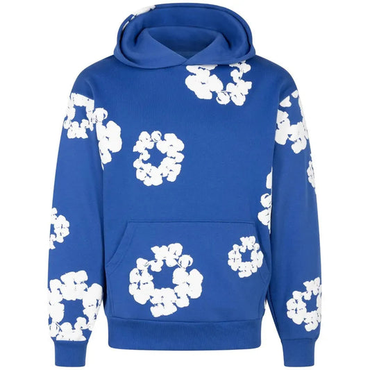 Denim Tears Wreath-Print Pullover hoodie Vintage Jacket