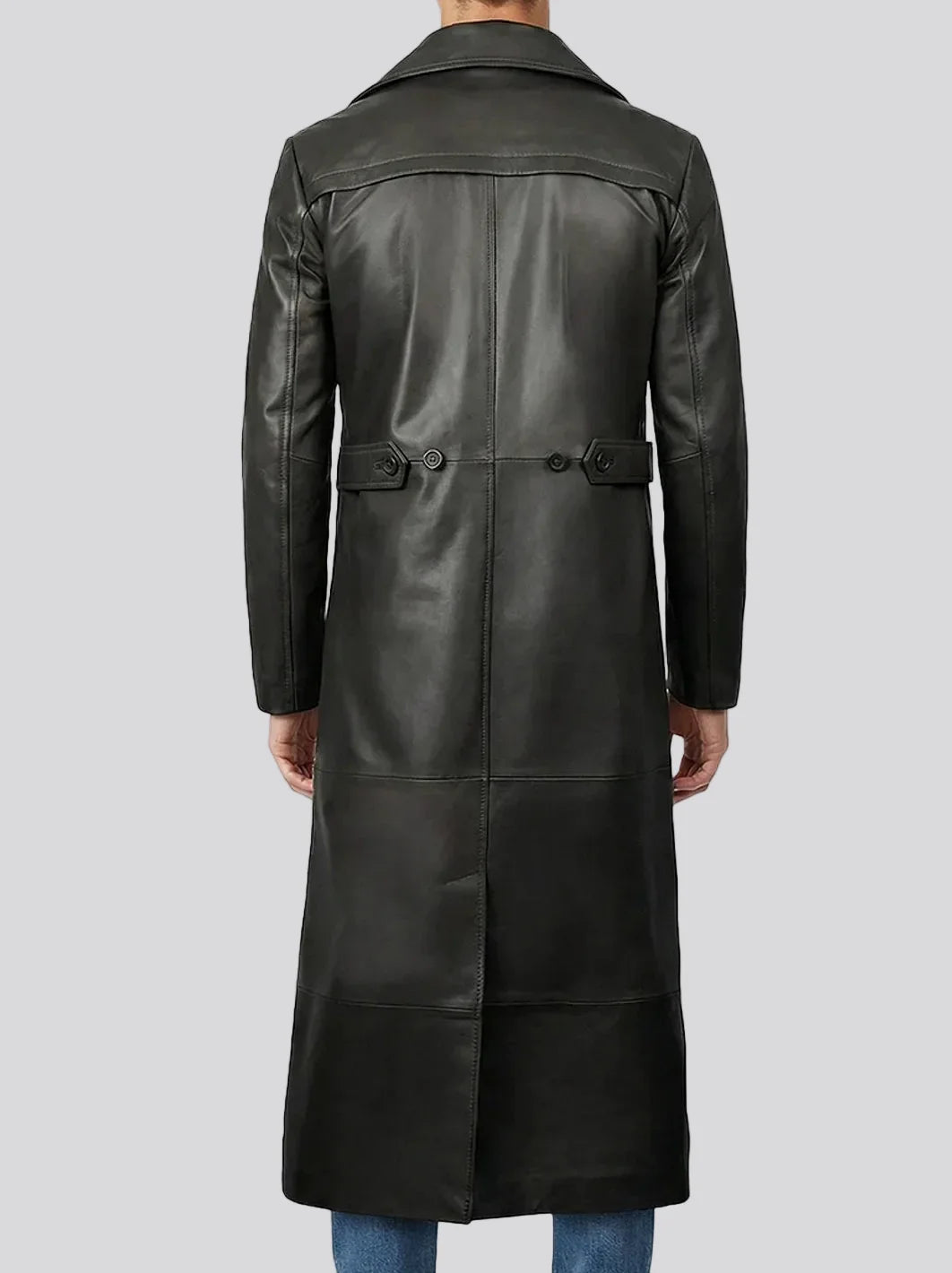 Men's Black Leather Coat