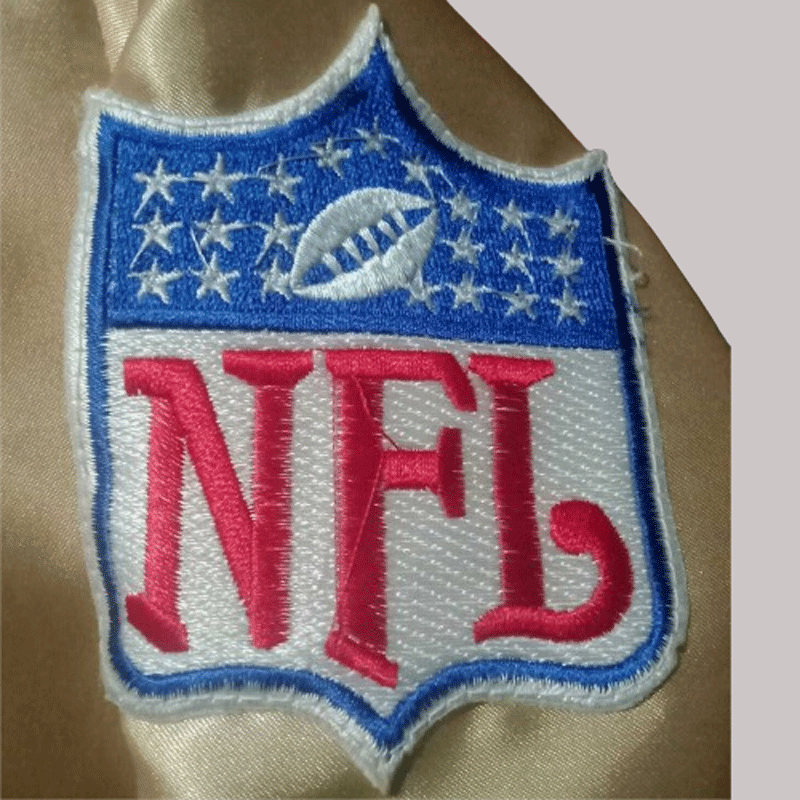 Sf 49ers Champs Gold Satin Patches Jacket