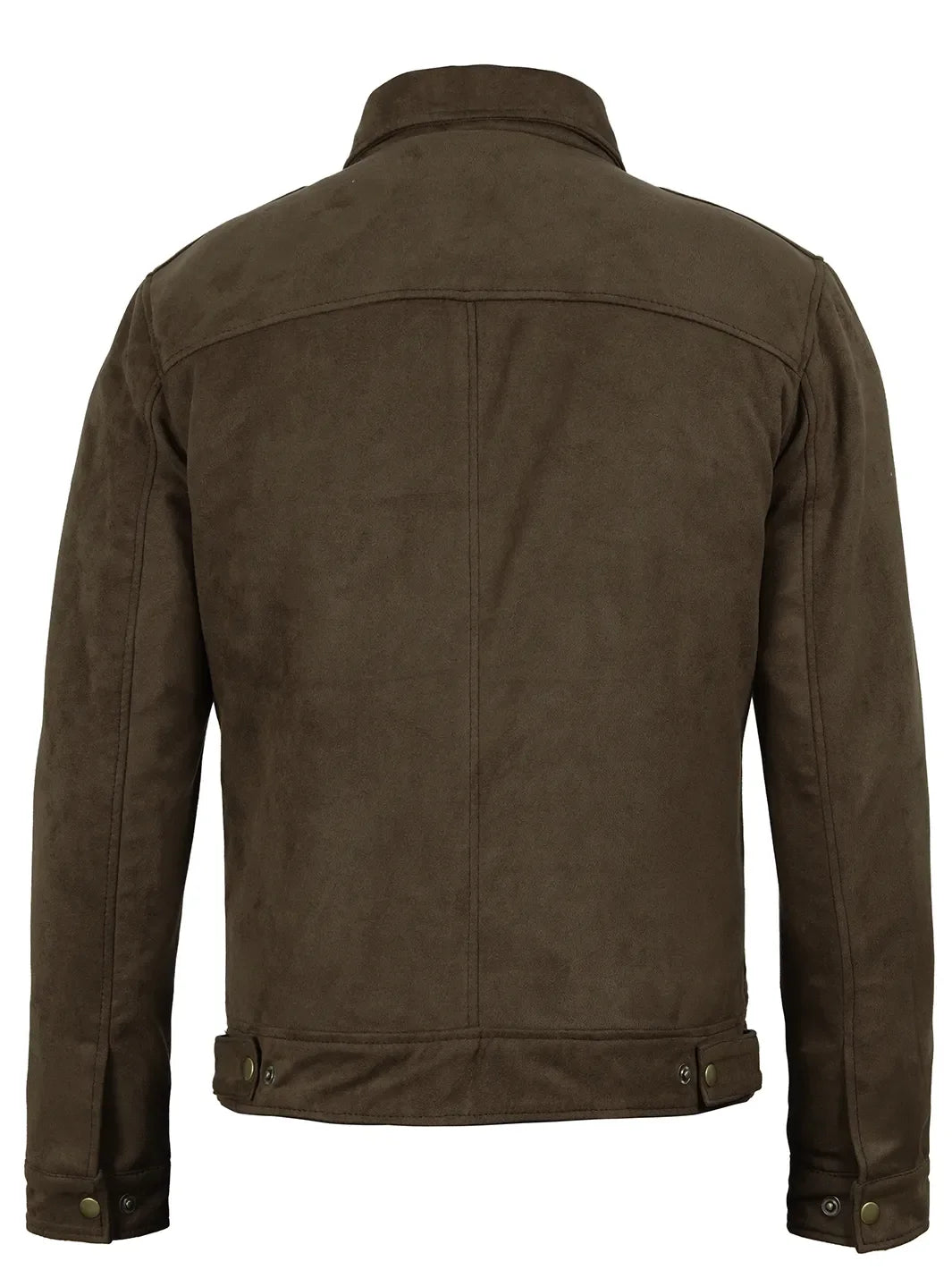 Men's Dark Brown Faux Suede Harrington Jacket
