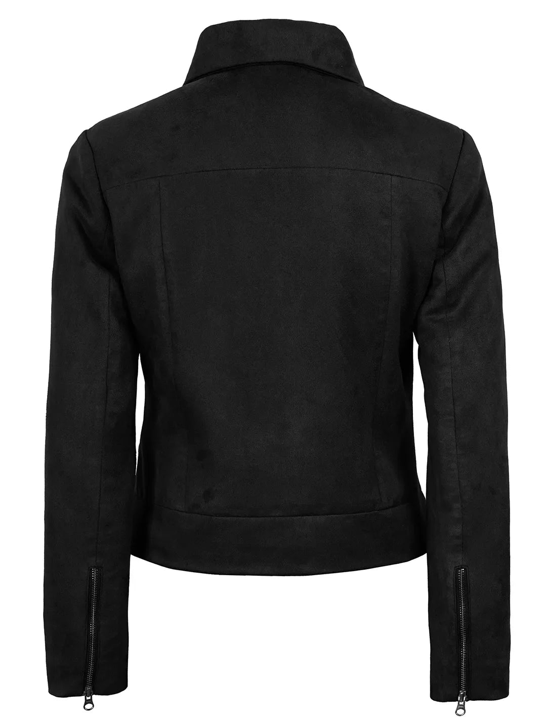Women's Black Faux Suede Harrington Jacket