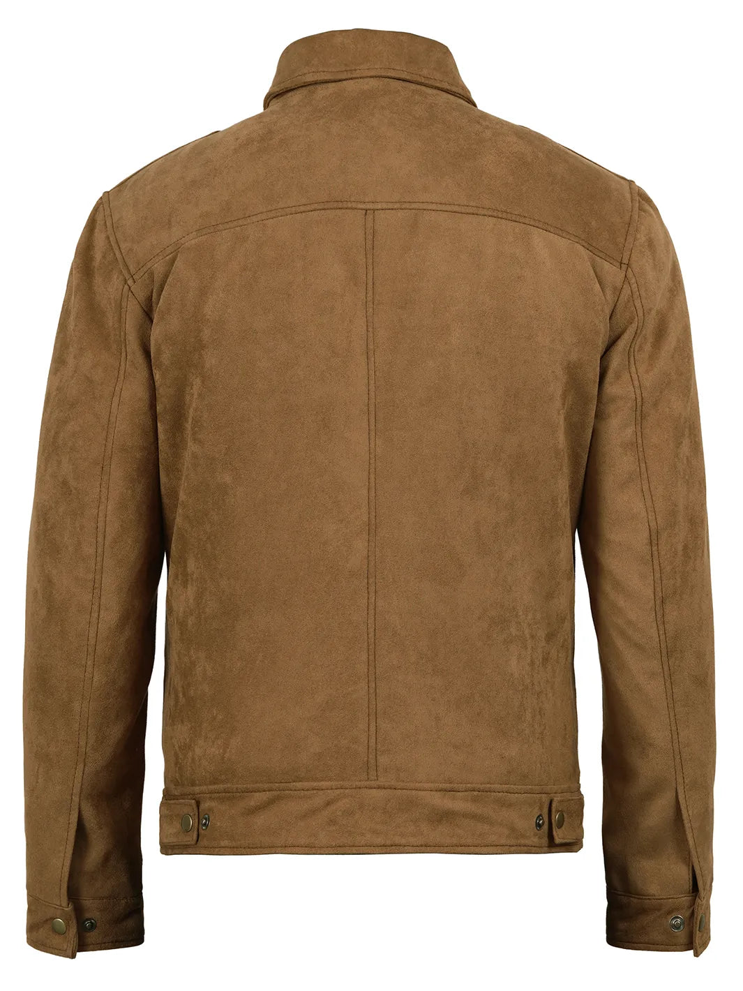 Men's Light Brown Faux Suede Harrington Jacket