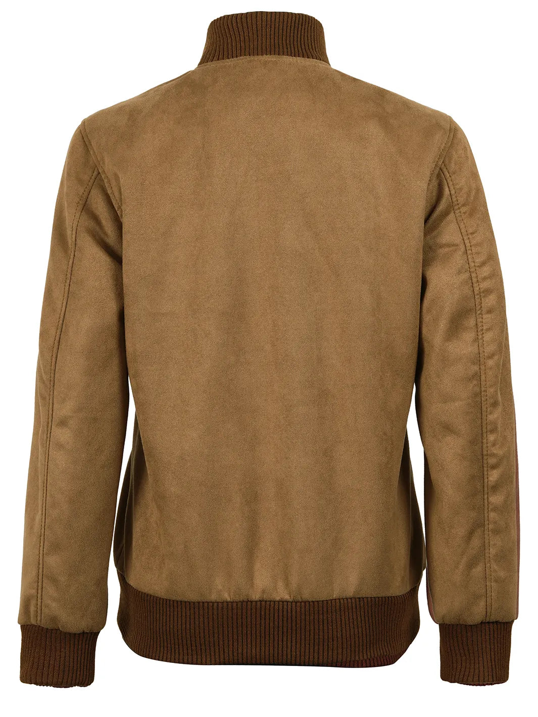 Vera Women's Light Brown Bomber Faux Suede Jacket