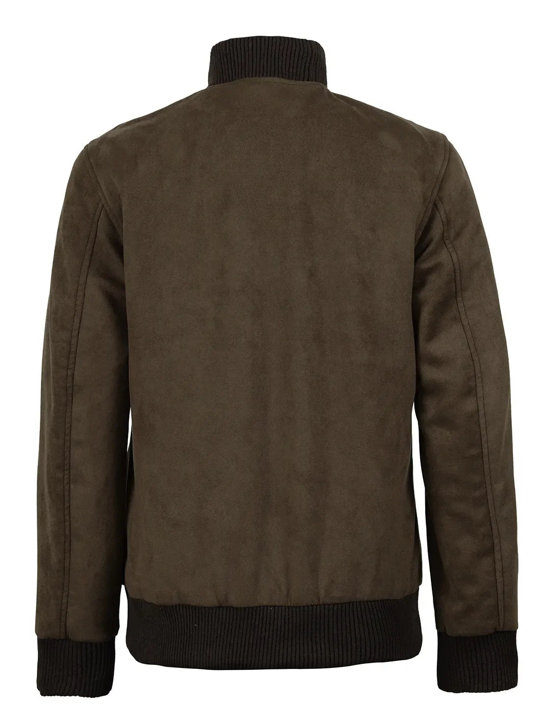 Vera Women's Dark Brown Bomber Faux Suede Jacket