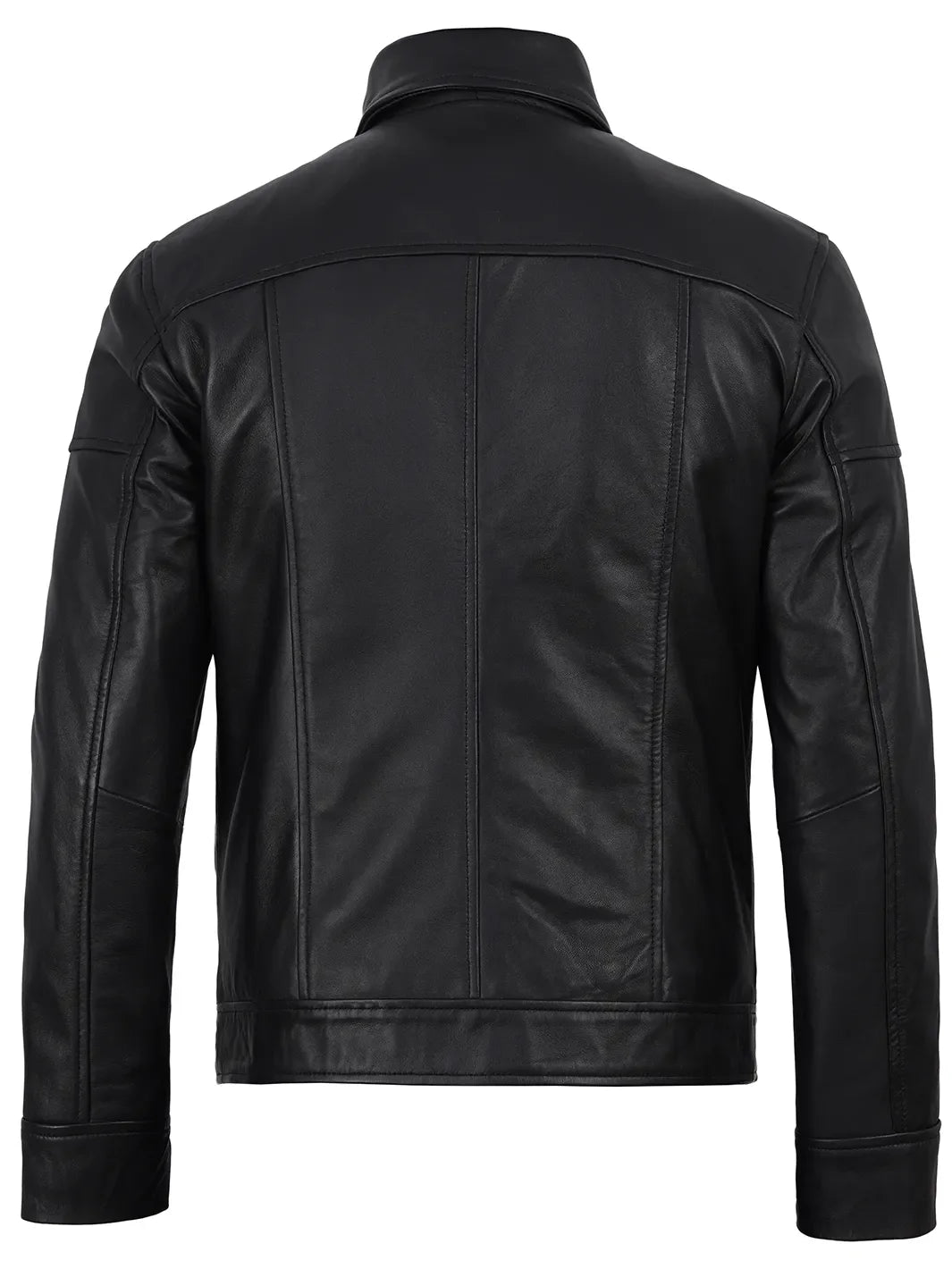 Neville Harrington Style Men's Black Leather Jacket