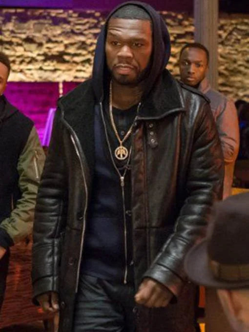 50 Cent Power Series Shearling Leather Jacket Max Jackets