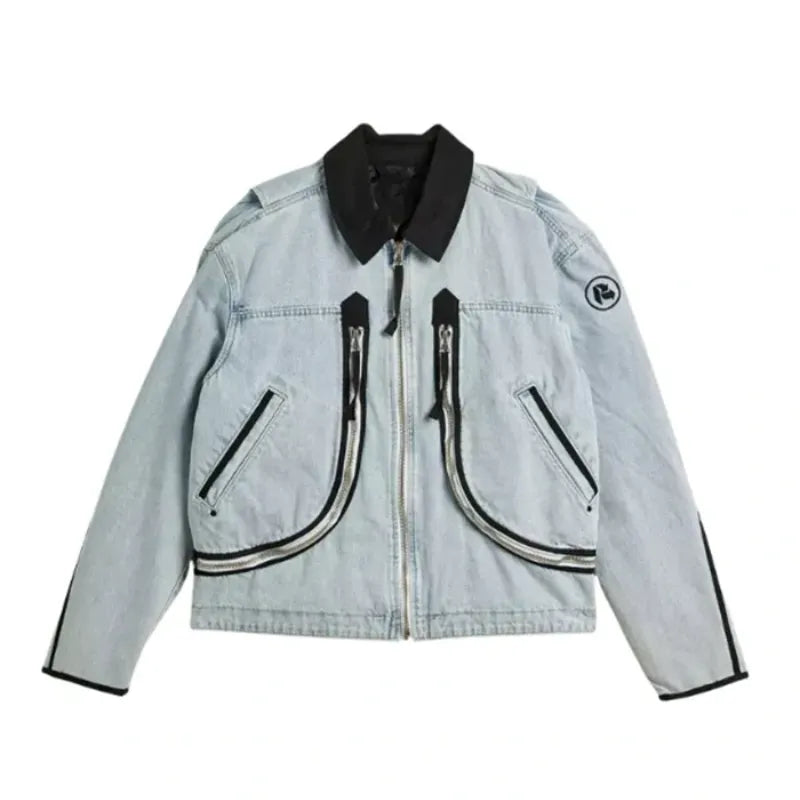 Young Shyla 56 Days Zip Detail Denim Jacket