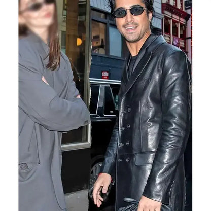 56 Days Oliver Kennedy Black Leather Coat