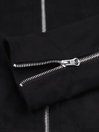 Women's Black Faux Suede Harrington Jacket