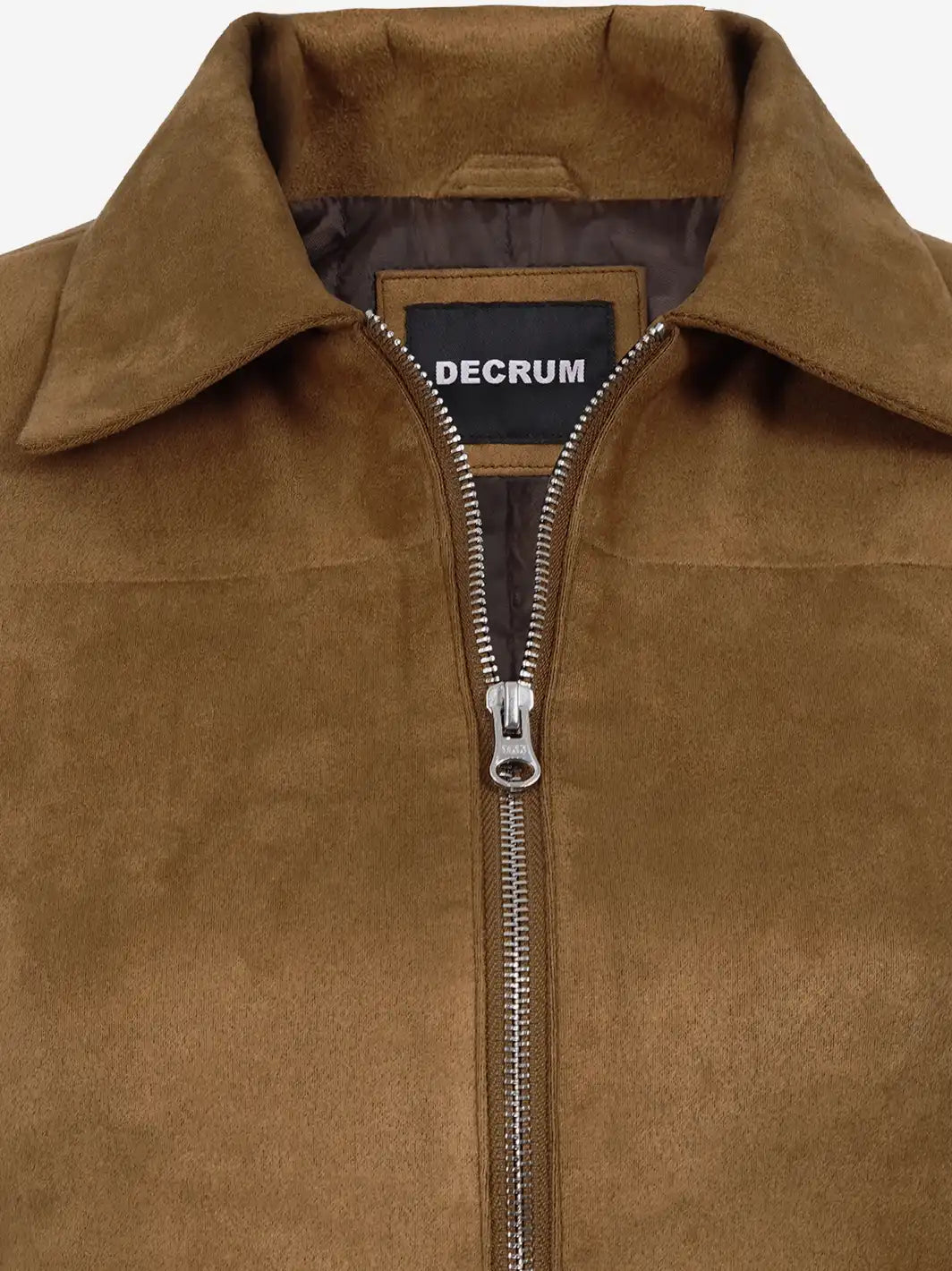 Women's Light Brown Faux Suede Harrington Jacket
