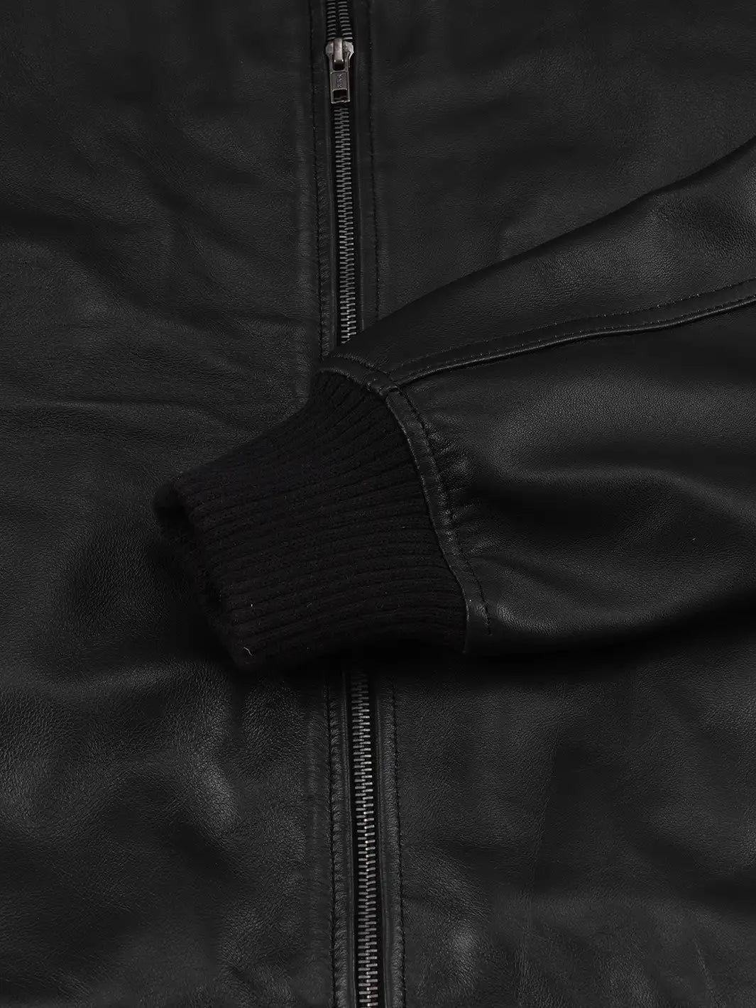 Bryan Men's Black Lambskin Leather Bomber Jacket