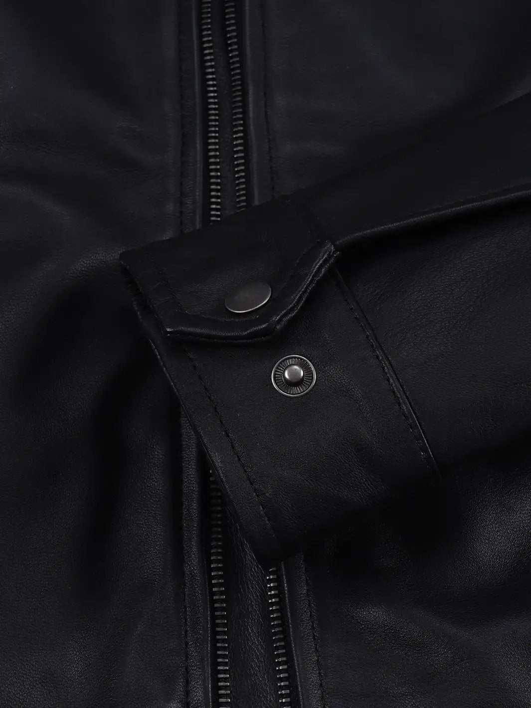Bickford Mens Black Cafe Racer Style Real Leather Jacket