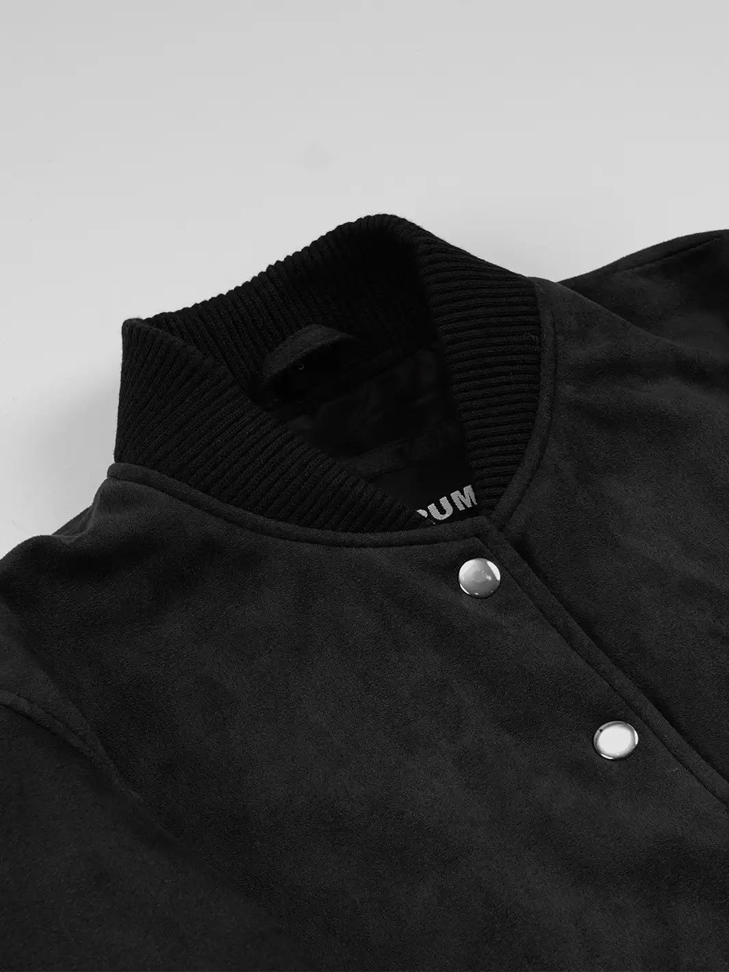 Vera Women's Black Bomber Faux Suede Jacket