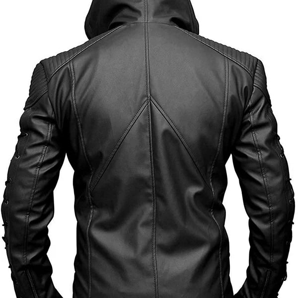 Green Arrow Men's Real Leather Jacket Max Jackets