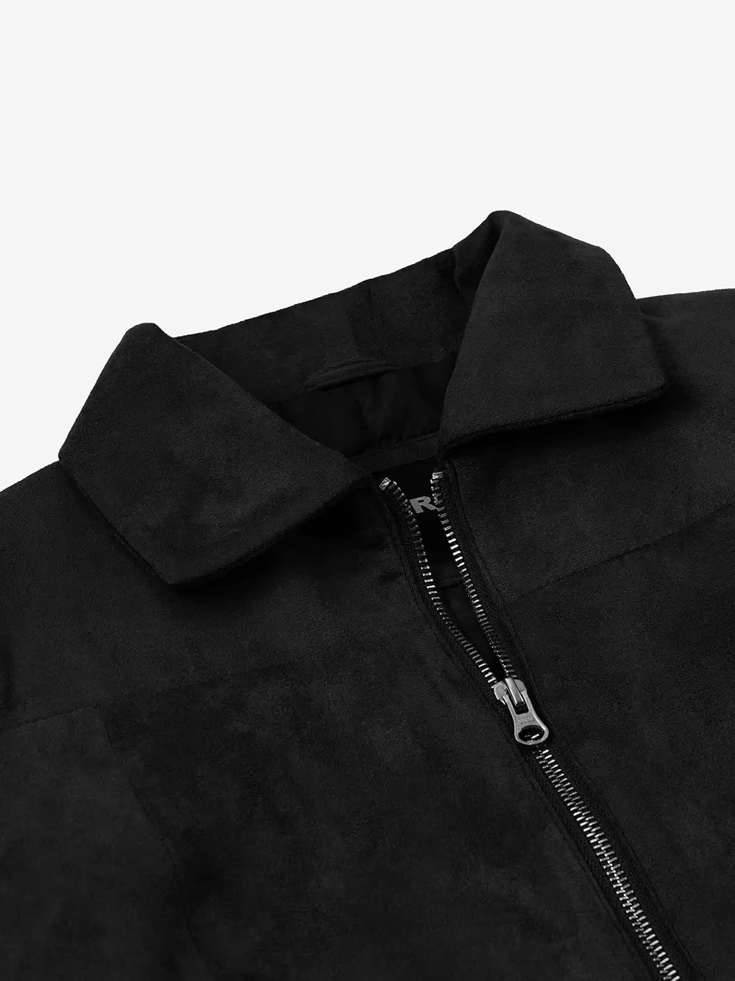 Women's Black Faux Suede Harrington Jacket