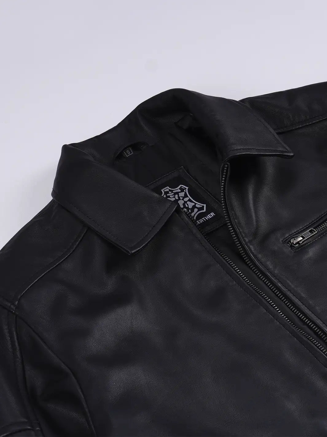 Neville Harrington Style Men's Black Leather Jacket