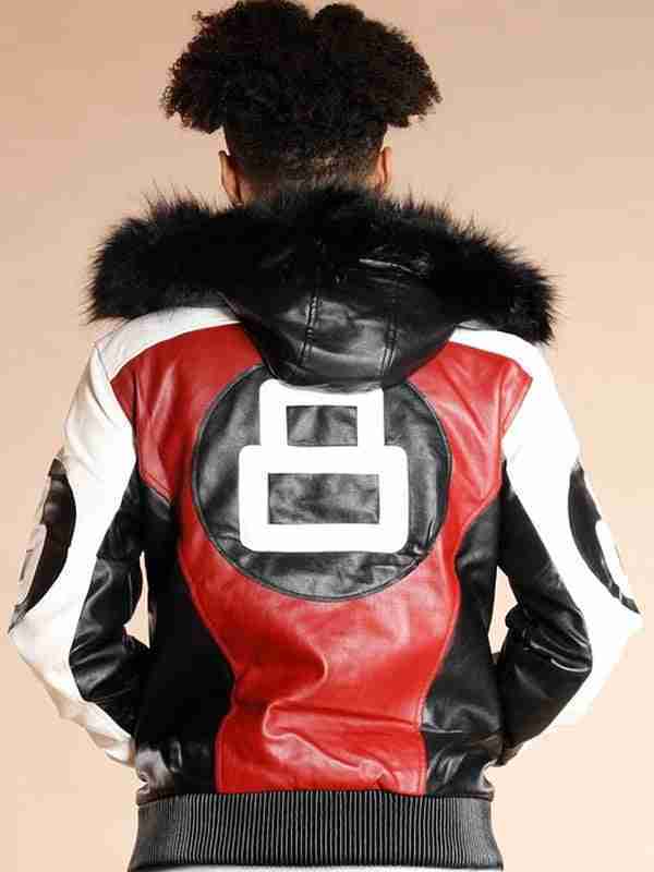 8 Ball Shearling Bomber Leather Jacket Max Jackets