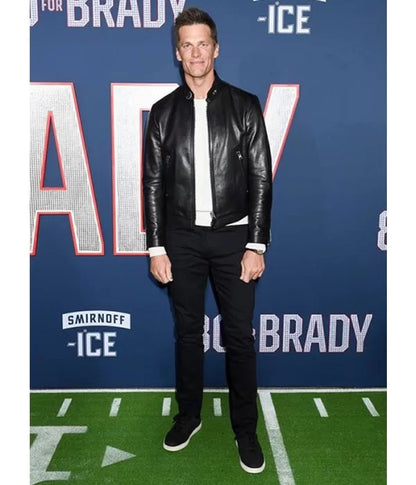 80 for Brady Biker Men’s Tom Brady Leather Jacket Max Jackets