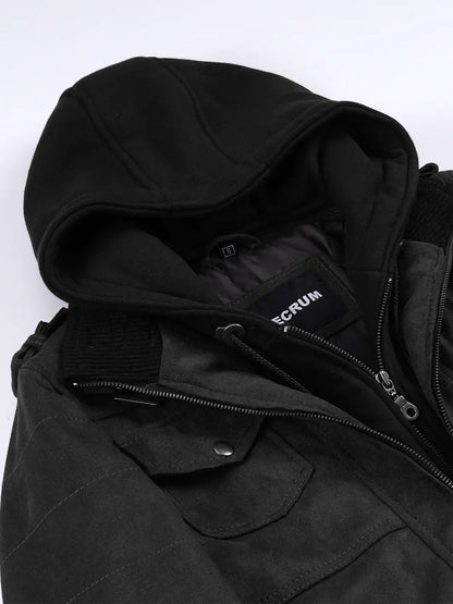 Women's Black Faux Suede Hooded Bomber Jacket