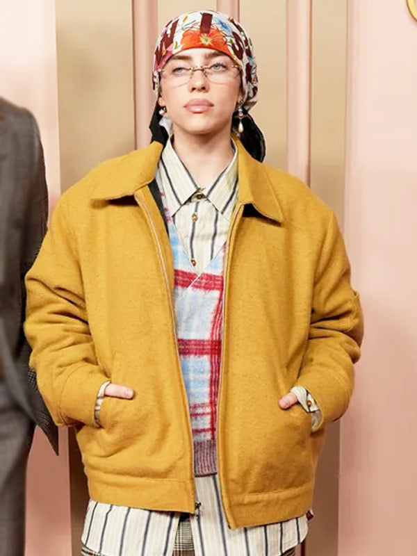 Billie Eilish 96th Annual Oscar Yellow Jacket Max Jackets