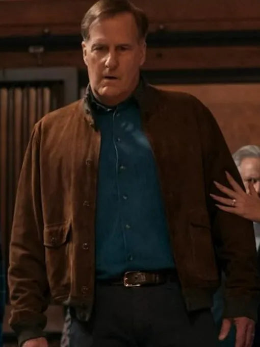 A Man In Full 2024 Jeff Daniels Brown Bomber Jacket Max Jackets