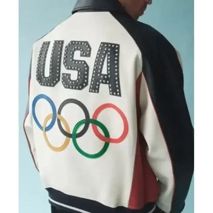 AVIREX Team USA Bomber Leather Jacket