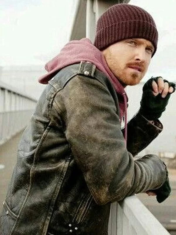 Aaron Paul Better Call Saul Black Leather Jacket Max Jackets