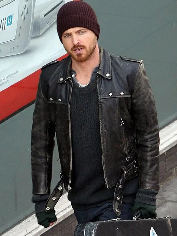 Aaron Paul Better Call Saul Black Leather Jacket Max Jackets