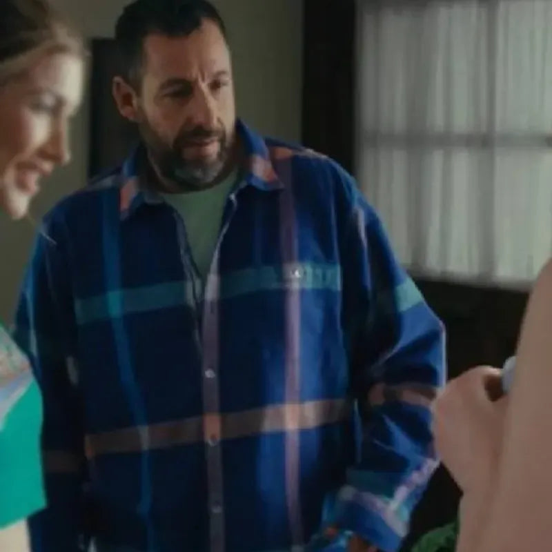 Happy Gilmore Adam Sandler Multicolor Plaid Shirt