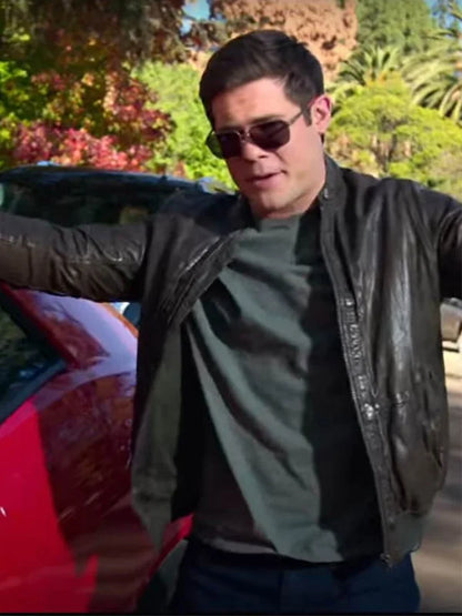 Adam Devine Magic Camp Leather Jacket Max Jackets