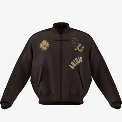 Adidas Modern China Padded Brown Bomber Jacket