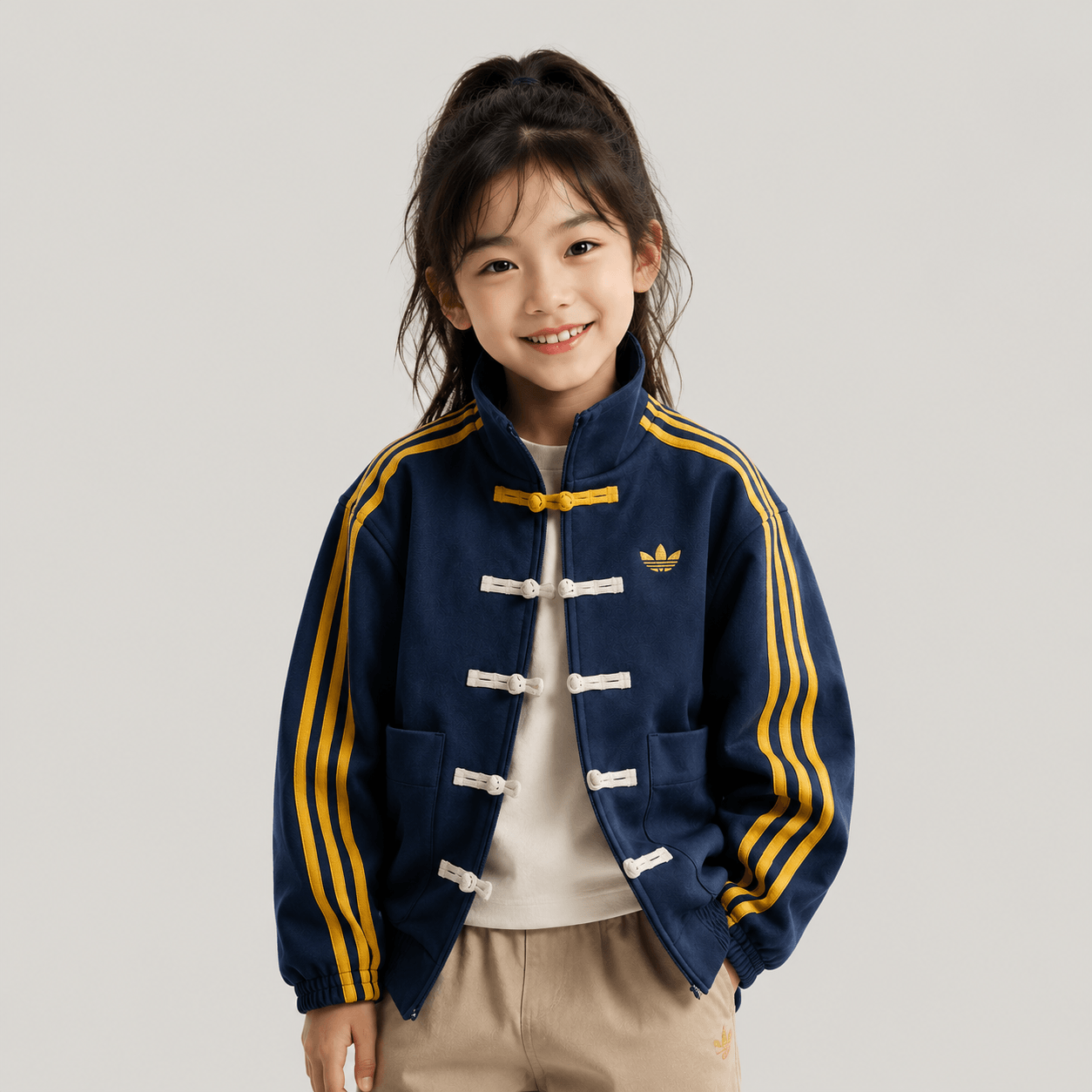 Adidas Junior Kids Chinese New Year Style Oversized Knit Jacket