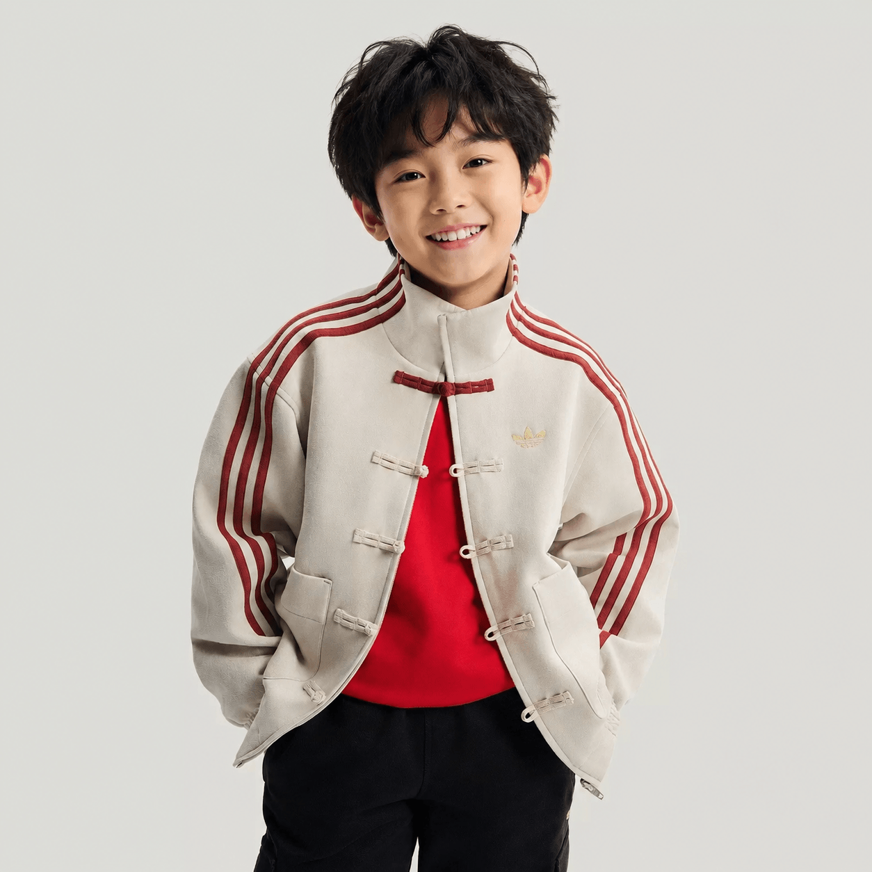 Adidas Junior Kids Chinese New Year Style Oversized Knit Jacket