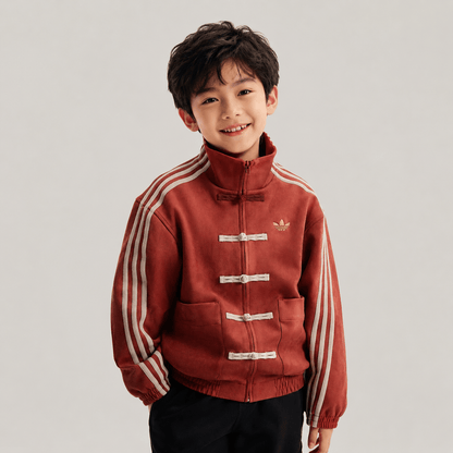 Adidas Junior Kids Chinese New Year Style Oversized Knit Jacket