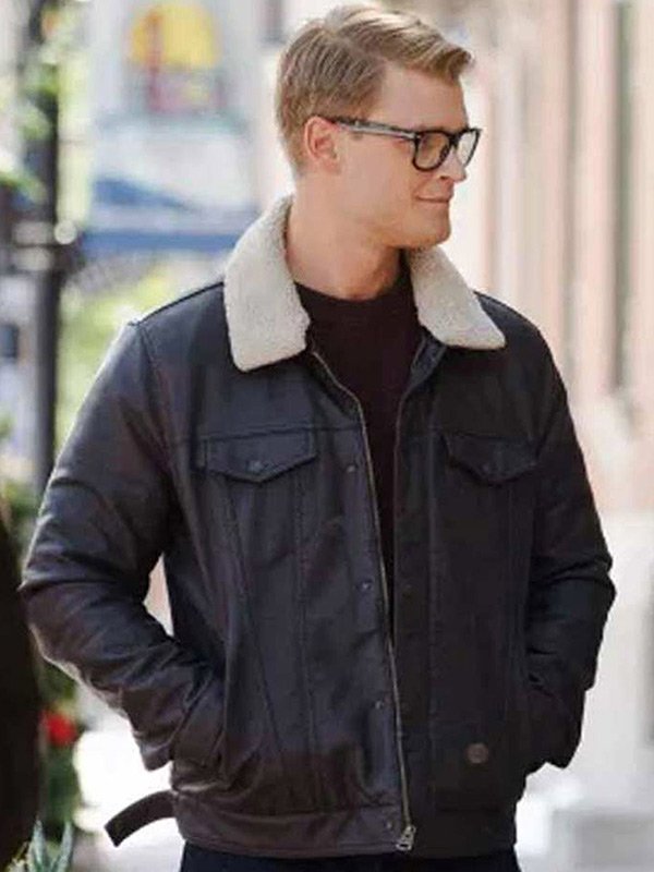 Dashing Home For Christmas Adrian Spencer Leather Jacket Max Jackets