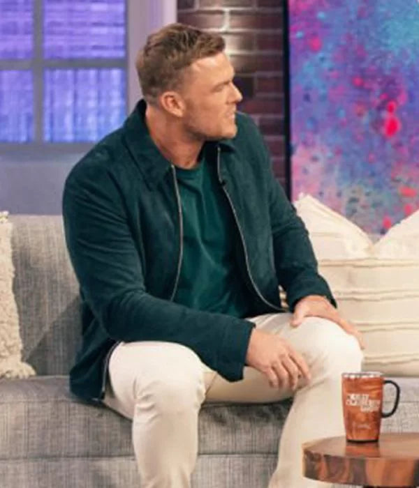 Alan Ritchson Green Leather Suede Jacket Max Jackets